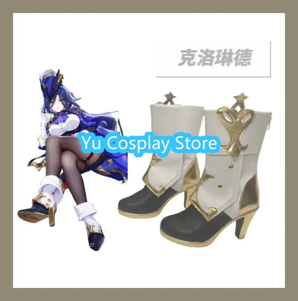 

Yu Cosplay Store Genshin Impact Clorinde Cosplay Shoes Boots Anime Cosplay Shoes Boots Halloween Costumes Props