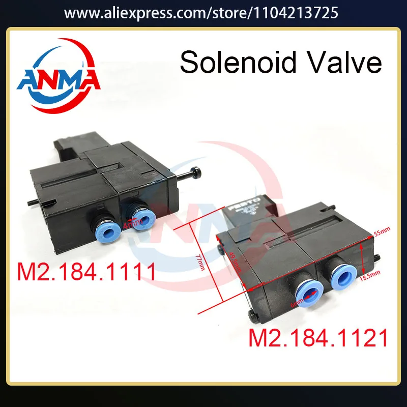

2Pieces M2.184.1111 Solenoid Valve M2.184.1121 MEBH-4/2-QS-4-6-A for Offset Printer Machine Spare Parts