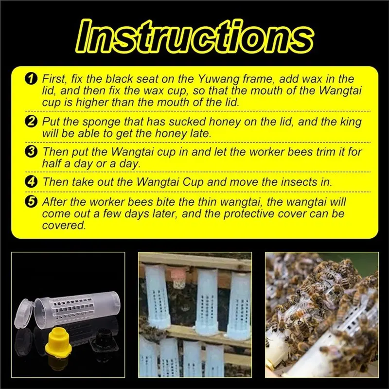 [NEW!A08R】 Bee Supplies Set Catcher Box Kit Cell Cups Apicultura Tool Bee Supplies 1Set