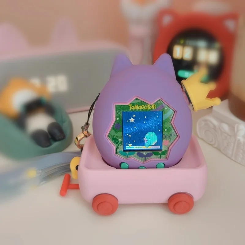 Adequado para tamagotchi paraíso esmeralda floresta botão capa protetora adorável com ovo-caça base de carro menina festival presente