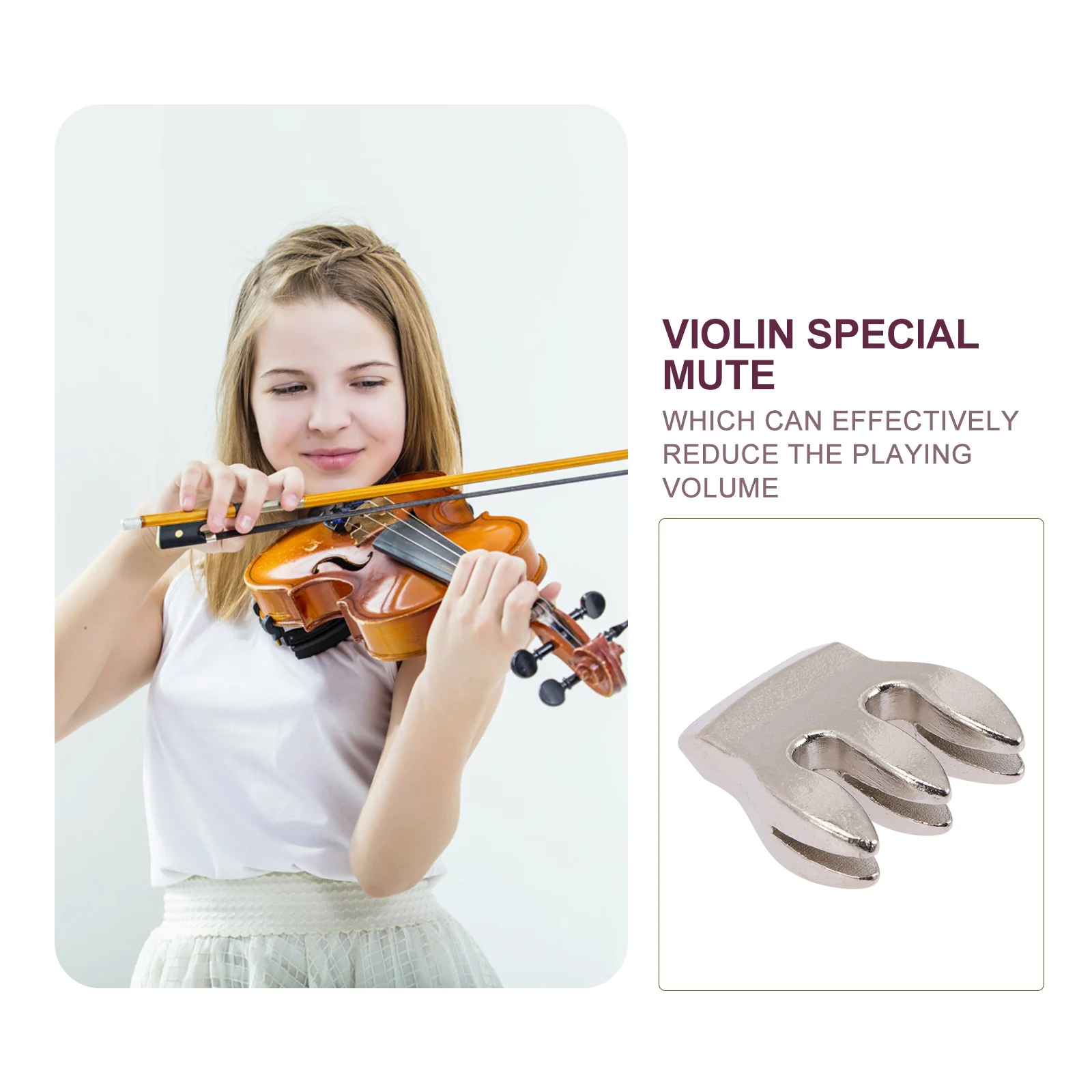 

Violin Mute Metal Silencers Musical Instrument Accessories Fiddles Practice Sordine Tuning