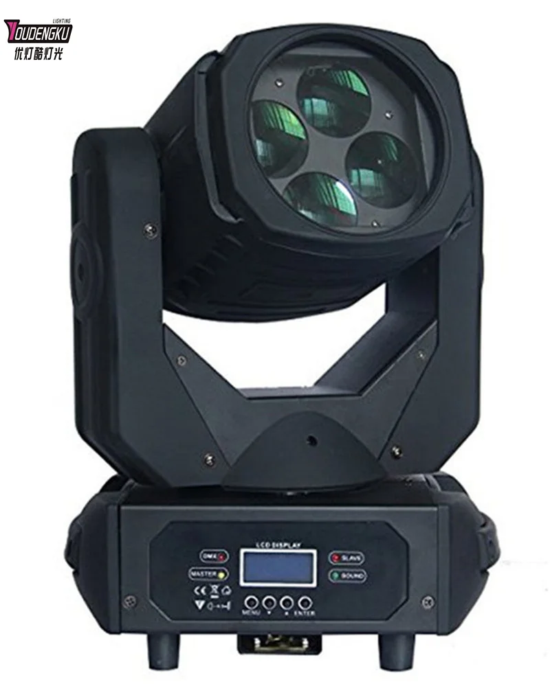 

6 штук полноцветных светодиодных вращающихся головных прожекторов Super LED Beam с 4 глазами, 4x25 Вт, 4-в-1