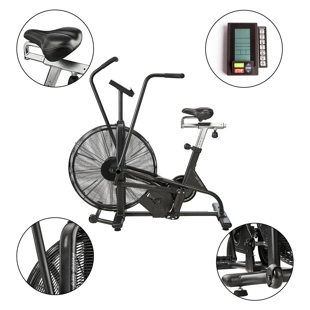 Air Bike,Fitness New Commercial Gym Equipment Fan Exercise Airbike Indoor Cycling Stationary Bicycle Exercise Air Bike