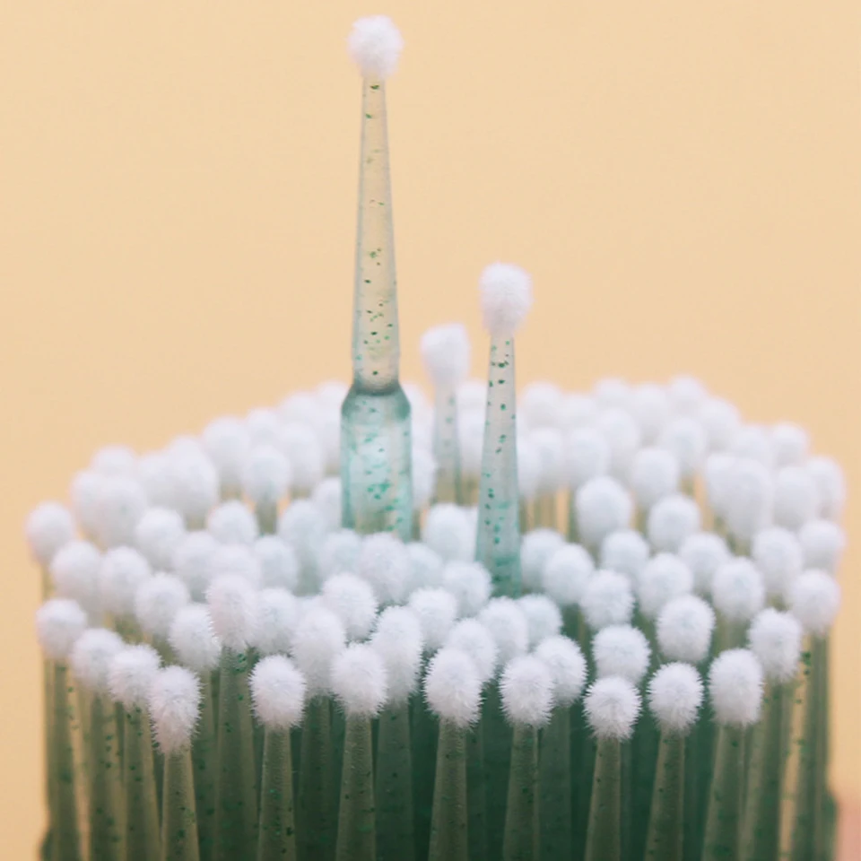 100 Cepillos Limpiadores de Pestañas, Hisopos de Microfibra, Brocha para Desmaquillar, Herramientas de Belleza 4