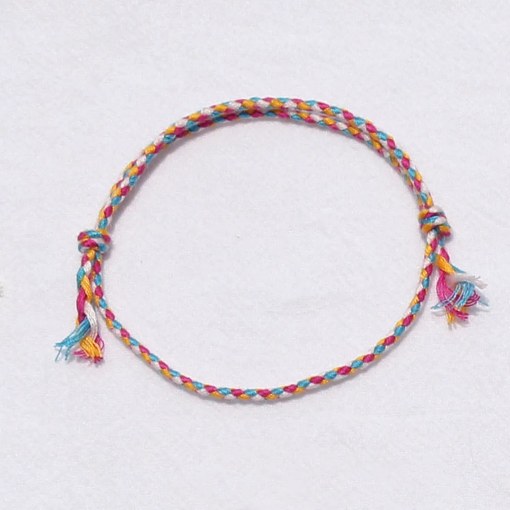 Einfarbiges Geflochtenes Baumwollseil-Armband für Männer, Retro Tibetisches Handgefertigtes Mehrschichtiges Armband für Frauen, Modisches Schmuckzubehör – Detail 9