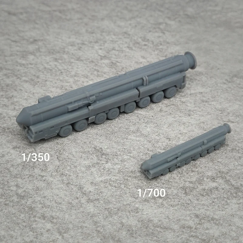 

5PCS RT-2PM2 Poplar Intercontinental Missile Resin Model 1/350 Or 1/700 Tank Combat Vehicle Miniature Model TK633