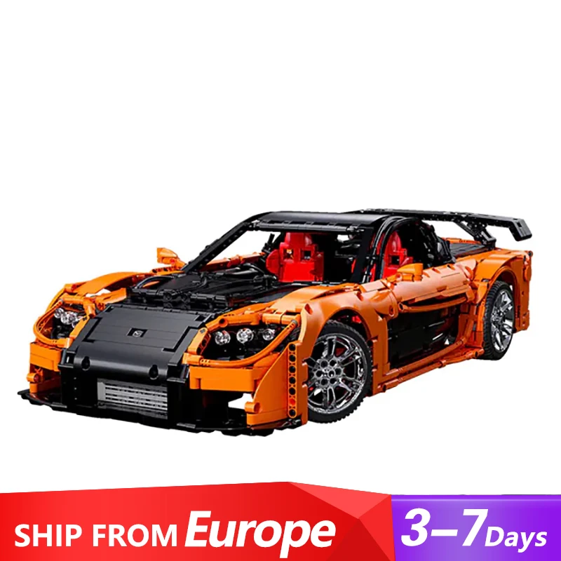 Technical Han's RX-7 VeilSide Fortune Hypercar Supercar,1:8 Concept Sports Car 3071PCS Model Building Blocks Kits Gift