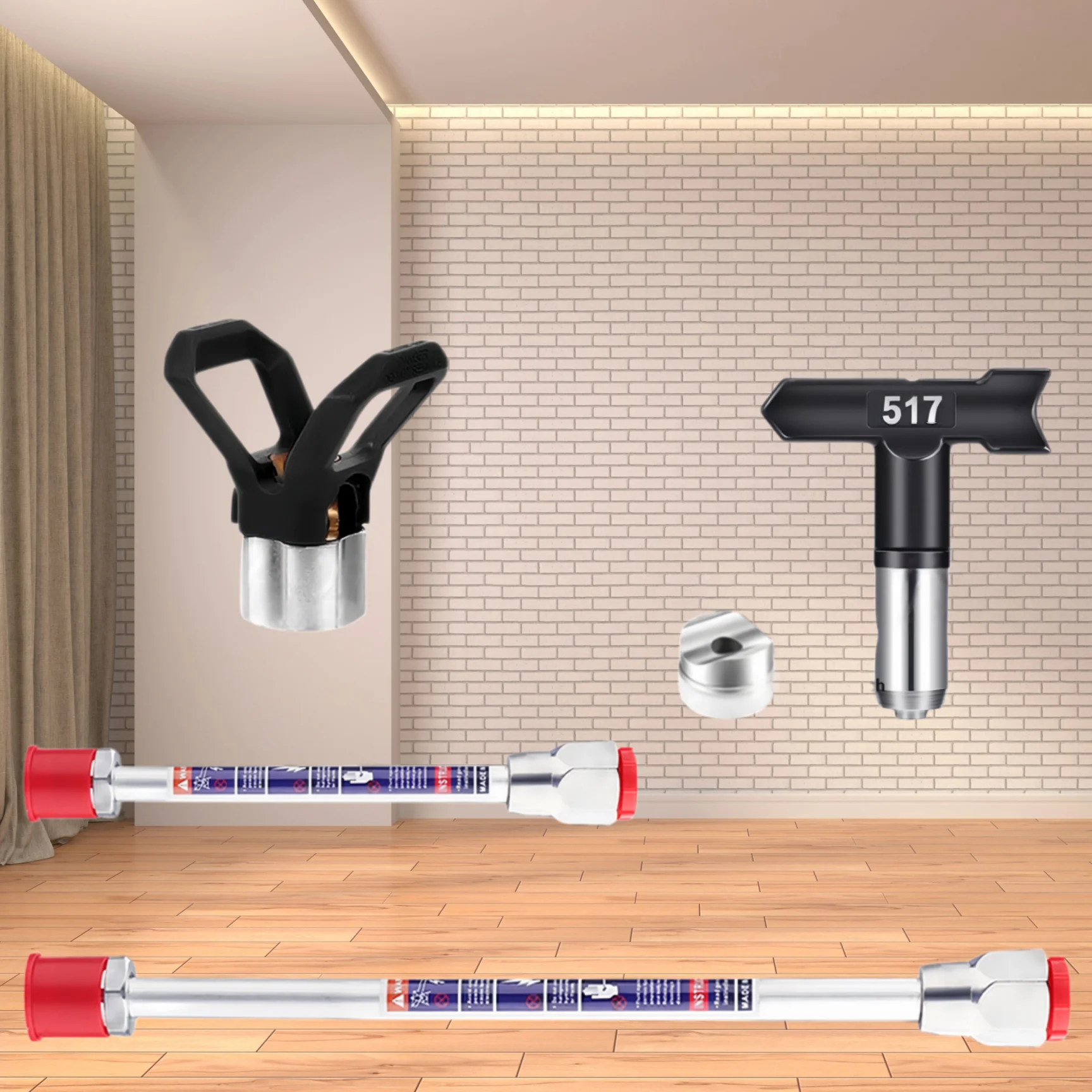 pistola-de-pintura-airless-com-bico-e-protetor-com-cabo-extensor-bico-517-para-pistola-de-pulverizacao-airless-acessorios-para-pulverizador