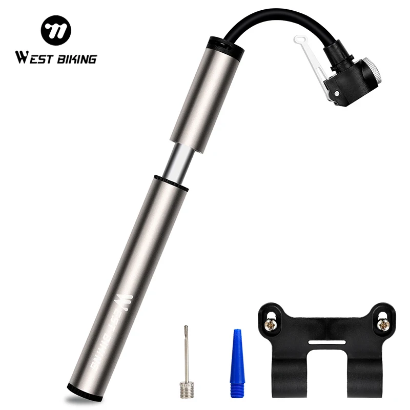 AliExpress West Biking WEST BIKING Bike Pump 120PSI Portable Bicycle Pump Schrader&Presta Valve Bike Tire Inflator Hand Pump MTB Road Bike Accessories