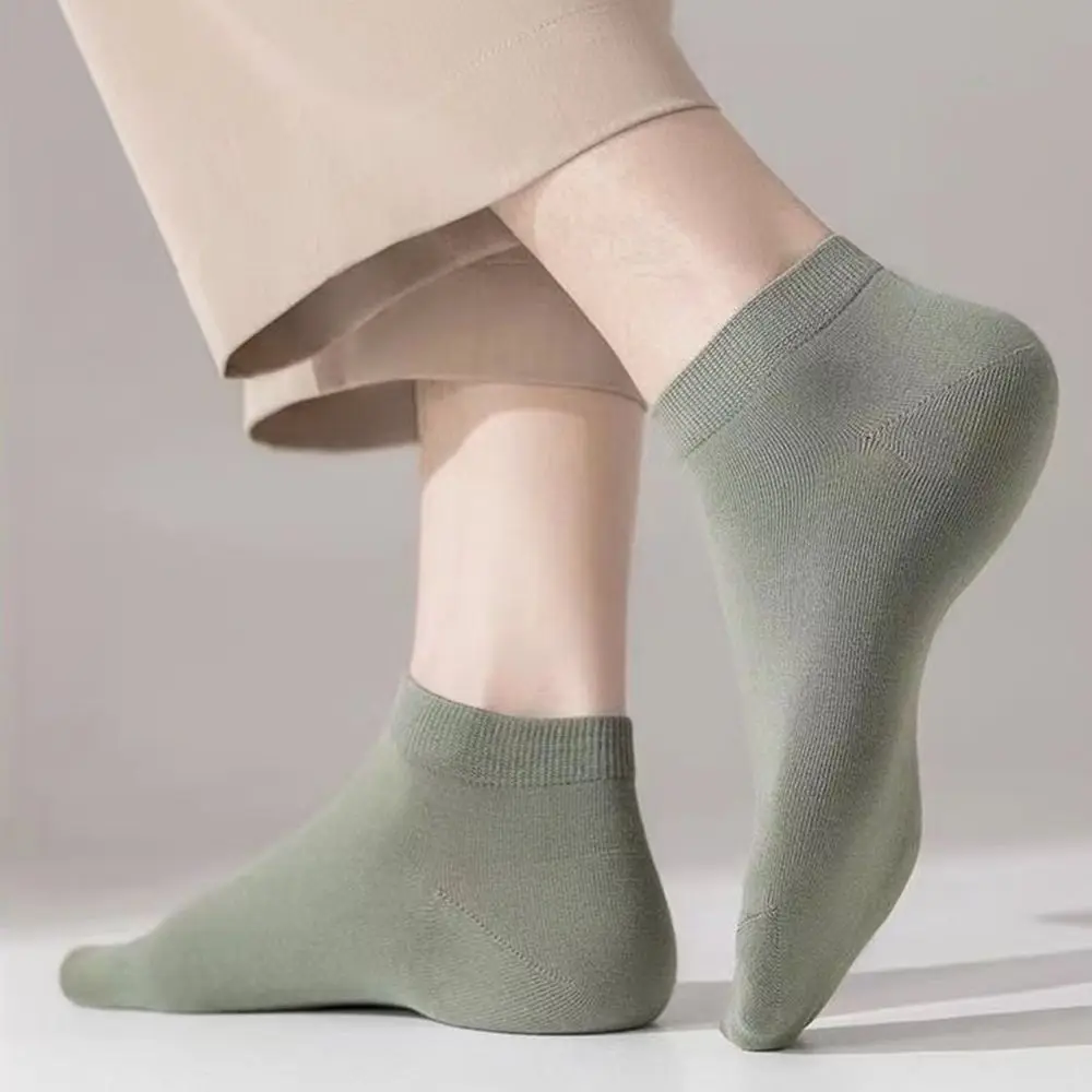 12 Pairs/Set Breathable Men's Summer Socks Thin Odor Proof Man Boat Socks Hollow Out Sweat Absorbing Mesh Short Socks Outdoor