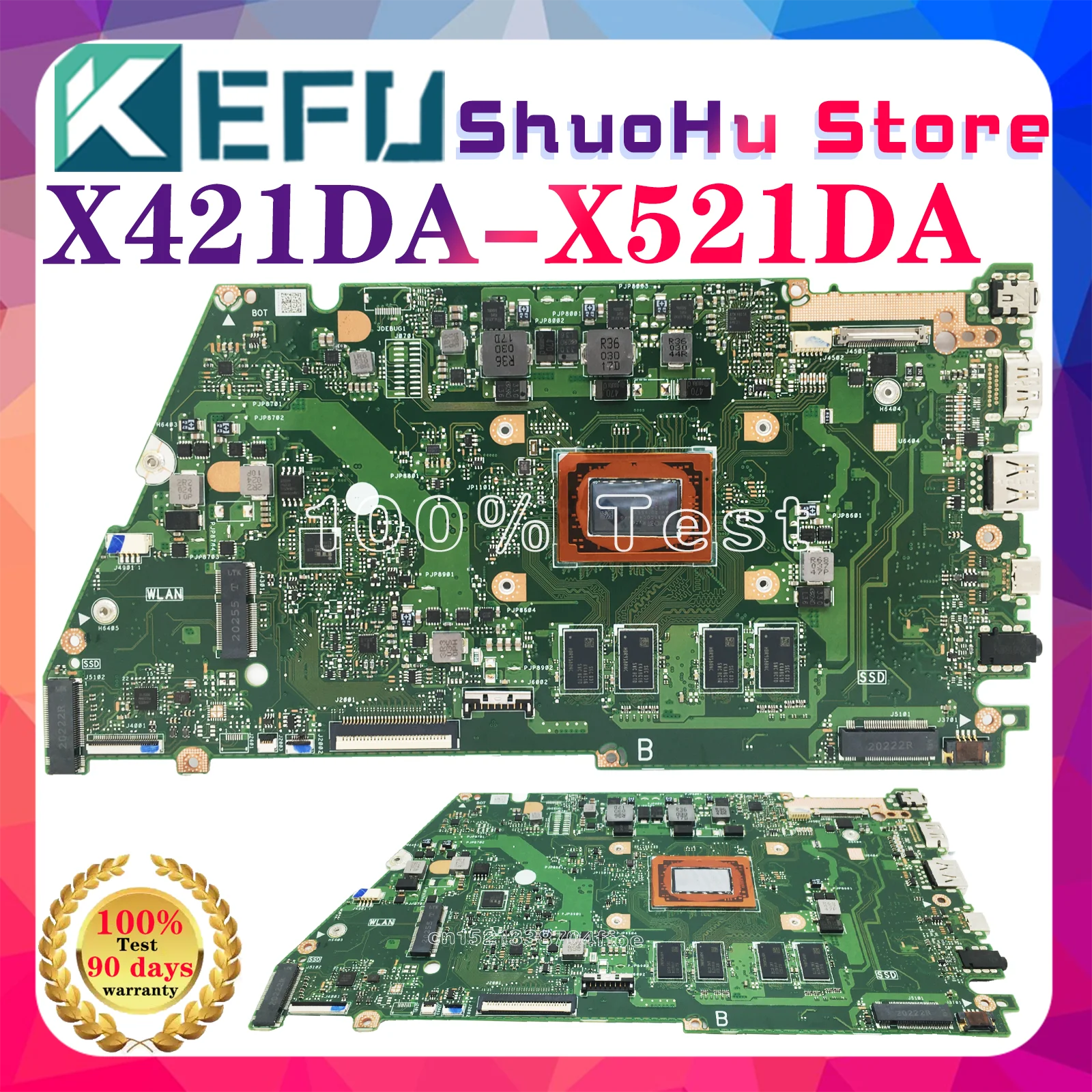 Placa Base X421DA X521DA para Portátil ASUS VivoBook V4000D X421DK X421DA M413DA 3050U-R3-R5-R7 8GB/4GB-0GB, 100% Probada