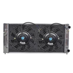 Aluminum Radiator+Fans for 1993-1999 Volkswagen Golf Cabrio Jetta MK3 L4 2.0L Manual transmission