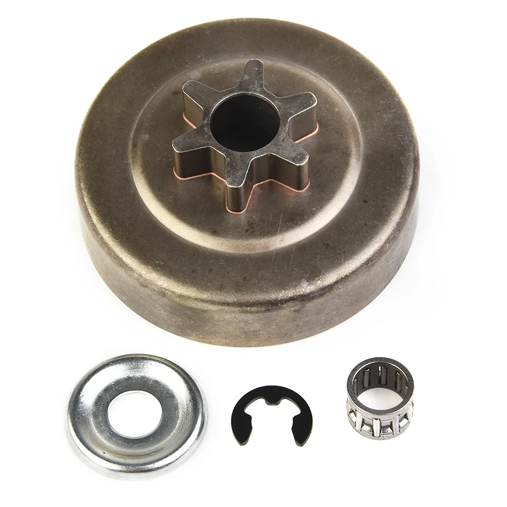 Washer Clutch Drum Sprocket 3 8 6T Set Kit Chainsaw E Clip Fitting Tool Replacement Needle Bearing Spare parts