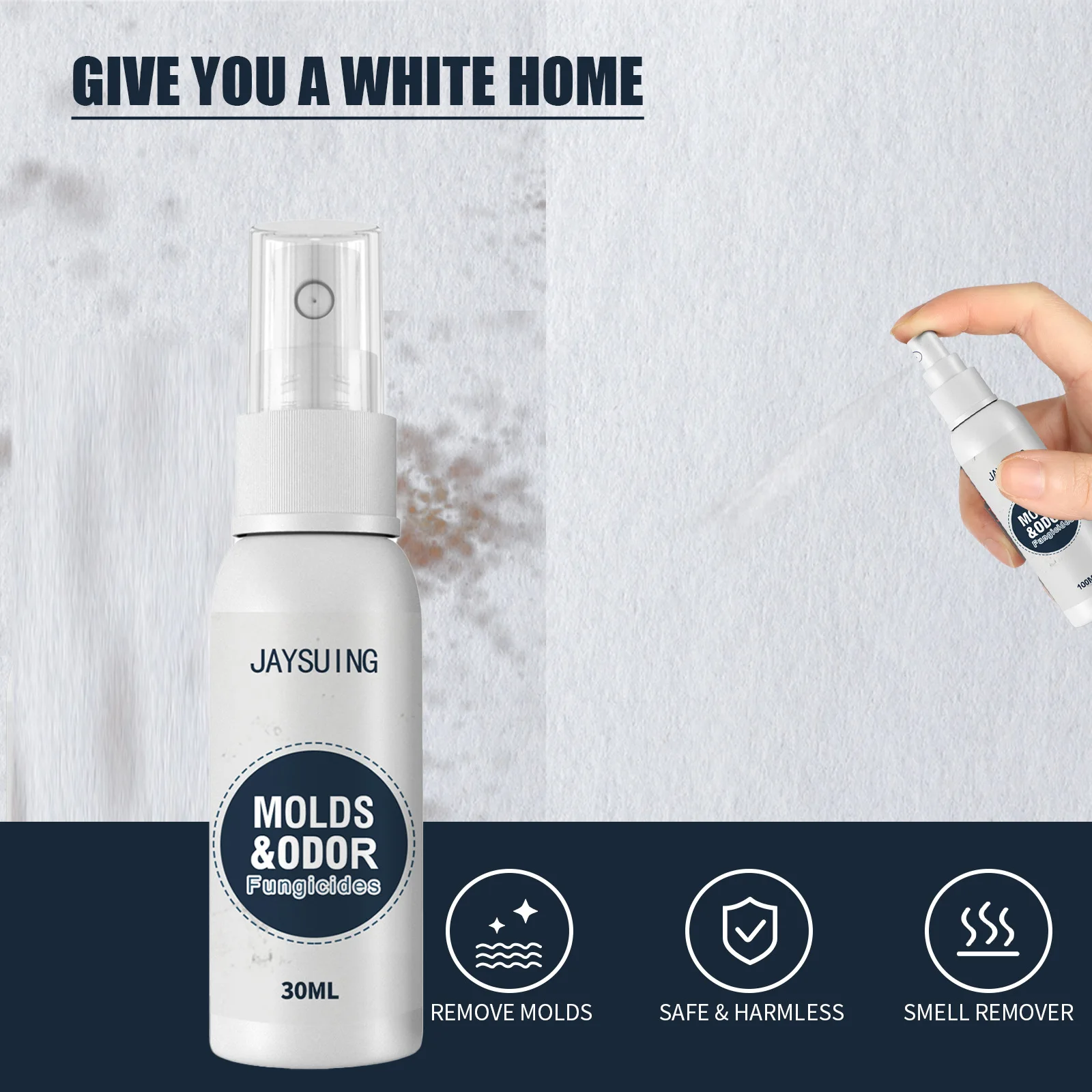 Mold Remover Spray Wall Moldy Removal Anti Mold Stains Toilet Joint Bathroom Kitchen Multi-purpose Cleaner Mildew Cleaning Agent