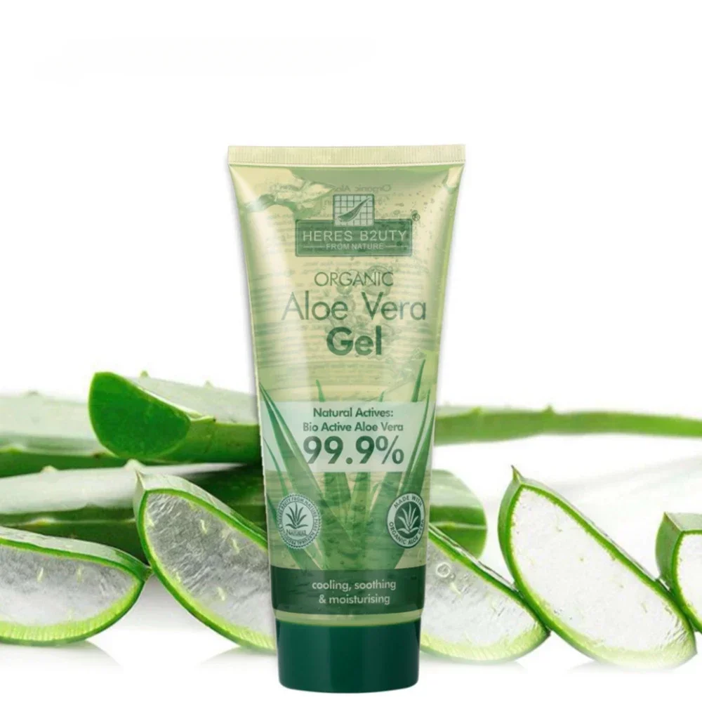 Aloe gel dispels acne lightens acne marks controls oil moisturizes removes blackheads shrinks pores soothes after sunning