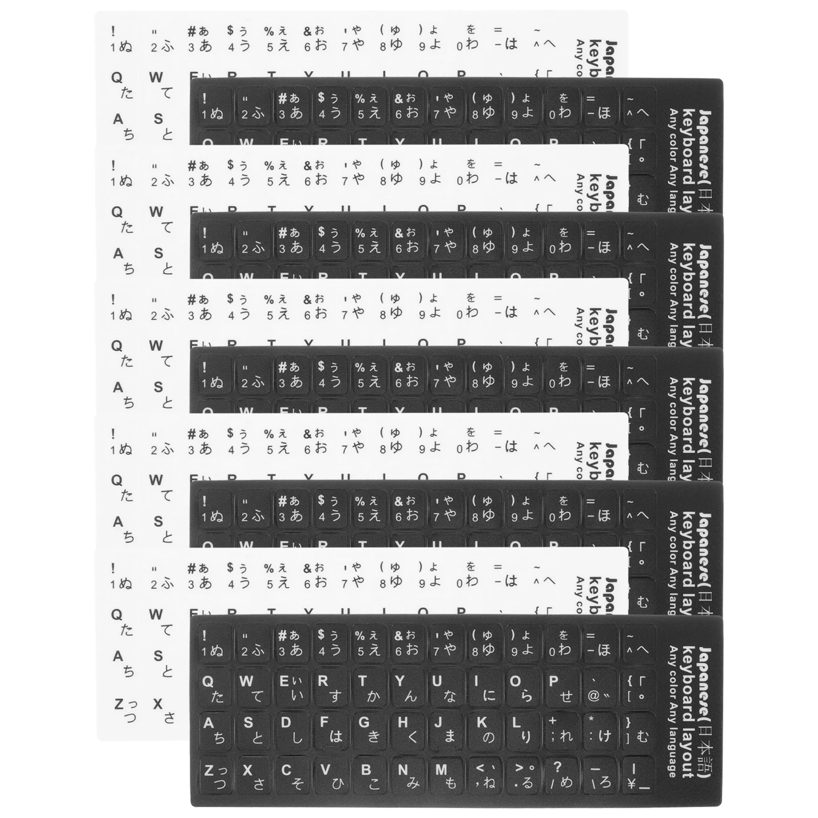 

10 Pcs Laptop Japanese Keyboard Stickers Keyboards Pvc Material Replacement Letters