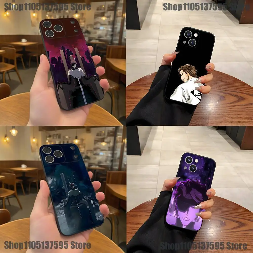 

Hot A-Aizen S-Sousuke Anime Phone Case For iPhone 17,16,15,14,13,12,11,Pro,XS,Max,XR,Plus,E,SE4,Mini Black Soft Cover
