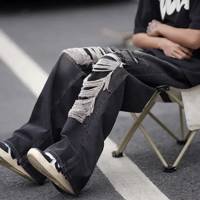 남성용 스트레이트 진 Y 2k 빈티지 소프트 K팝 2025 패션 XS 90년대 스트릿웨어 Y2k 스타일리쉬 트렌드 고품질 남성 카우보이 팬츠