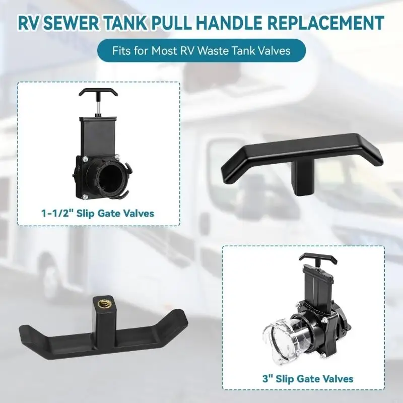 M76E Maintenance Backup Schwarzer Tankgriffsatz für die Reparatur von Abfallventilen, 3er-Pack – Detail 3