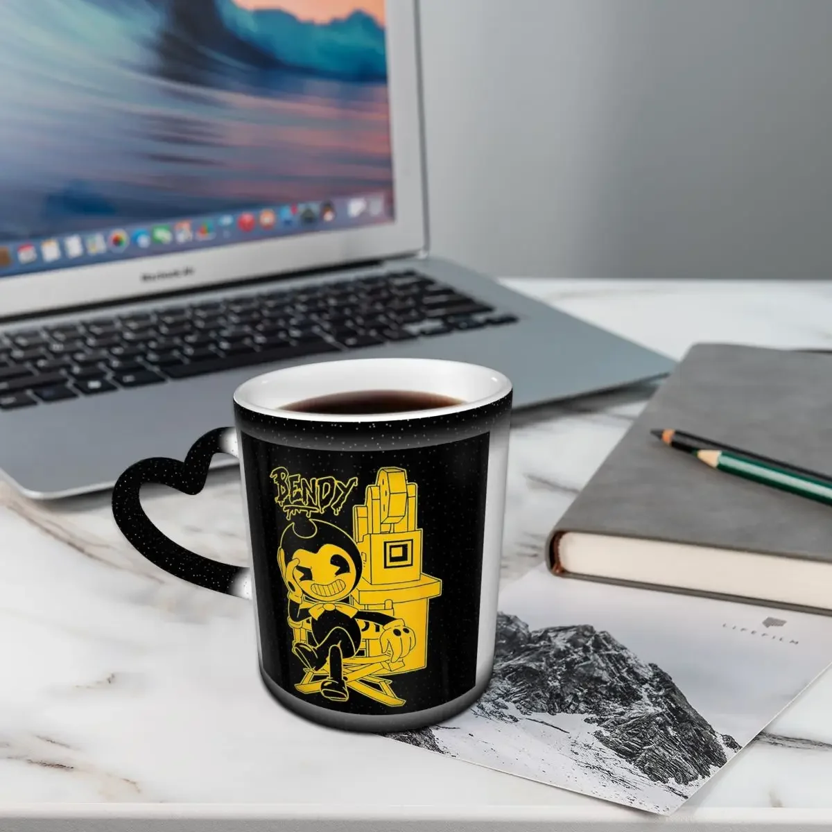 Bendy-Ink-Machine Mug Funny Ceramic Coffee Cups Tea Mugs Milk Cup Drinkware Gifts for Friends