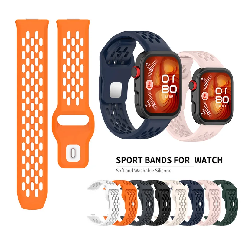 

Для Huawei Watch Fit 4 Pro/Fit4/Fit3 спортивный дышащий силиконовый запасной ремешок