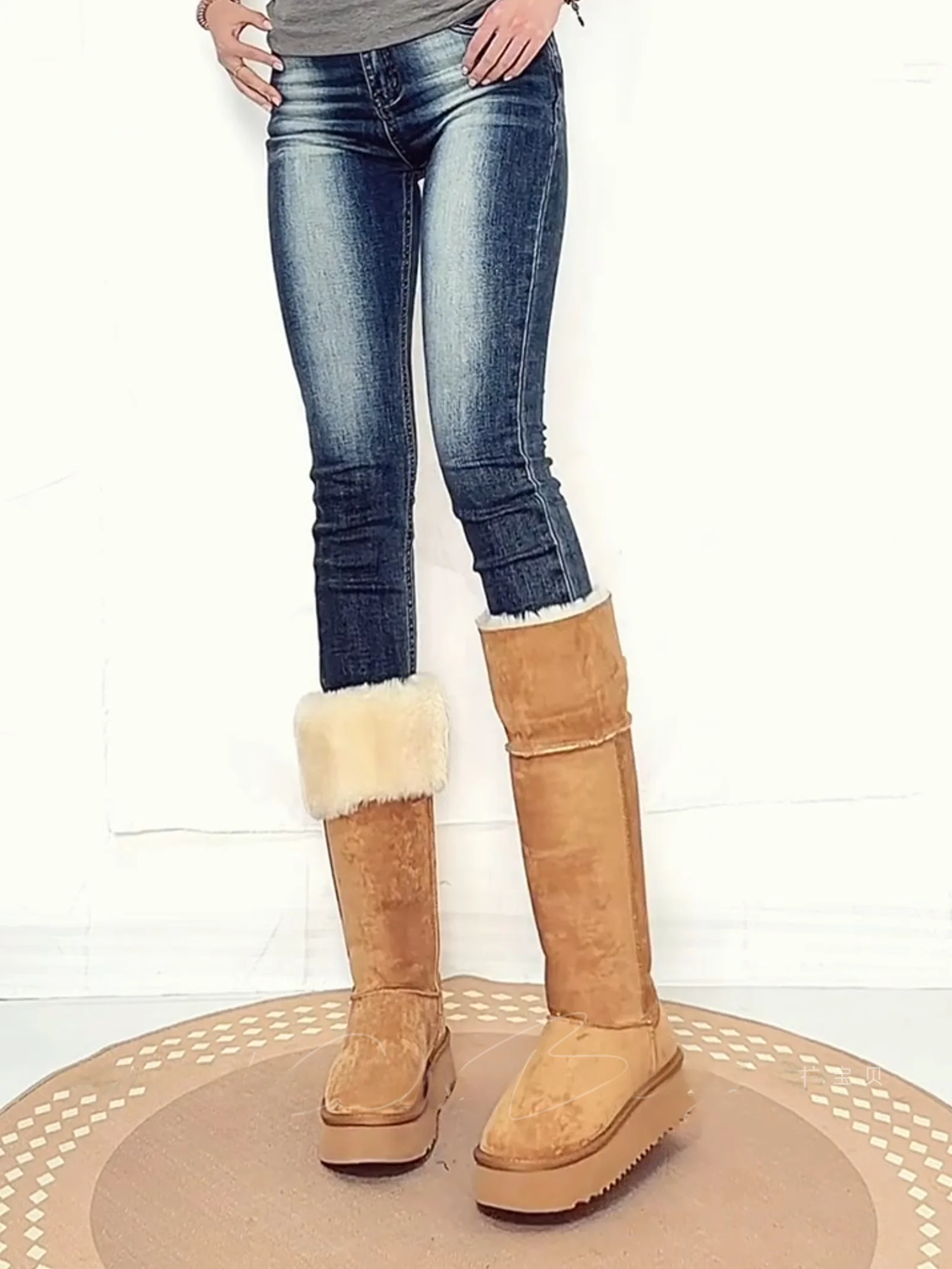 

Slimming High Waist Distred Denim Jeans Women's Fall 2025 Retro Sle Elastic Cotton Stretch Bootcut Trousers