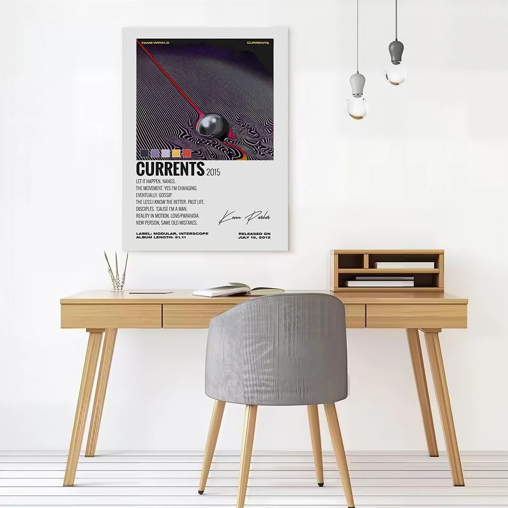 Tame Impala - Currents Album Cover Canvas Poster Wall Art Customizable High Quality Printed Picture for Decor Living Room Mural