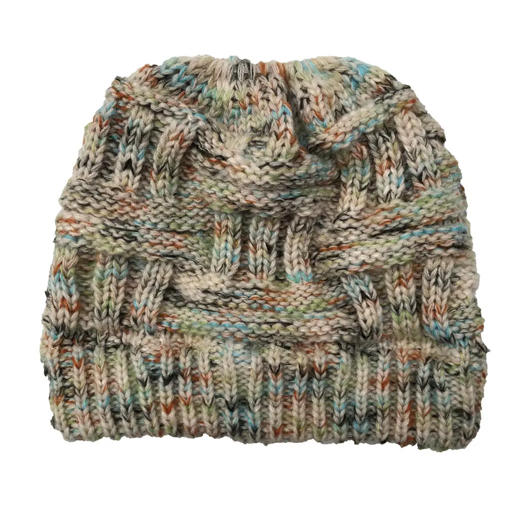 

1pc Woolen Knitted Knitting Hat Winter Warm Winter Warm Cap Cap For Outdoor Activities All-Match Woolen Weave Hat