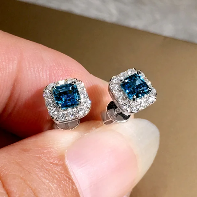 Huitan Bright Zirconia Ear Studs Lady Wedding Ceremony Akcesoria Moda Kobiety Wszechstronne kolczyki Akcesoria do codziennego życia