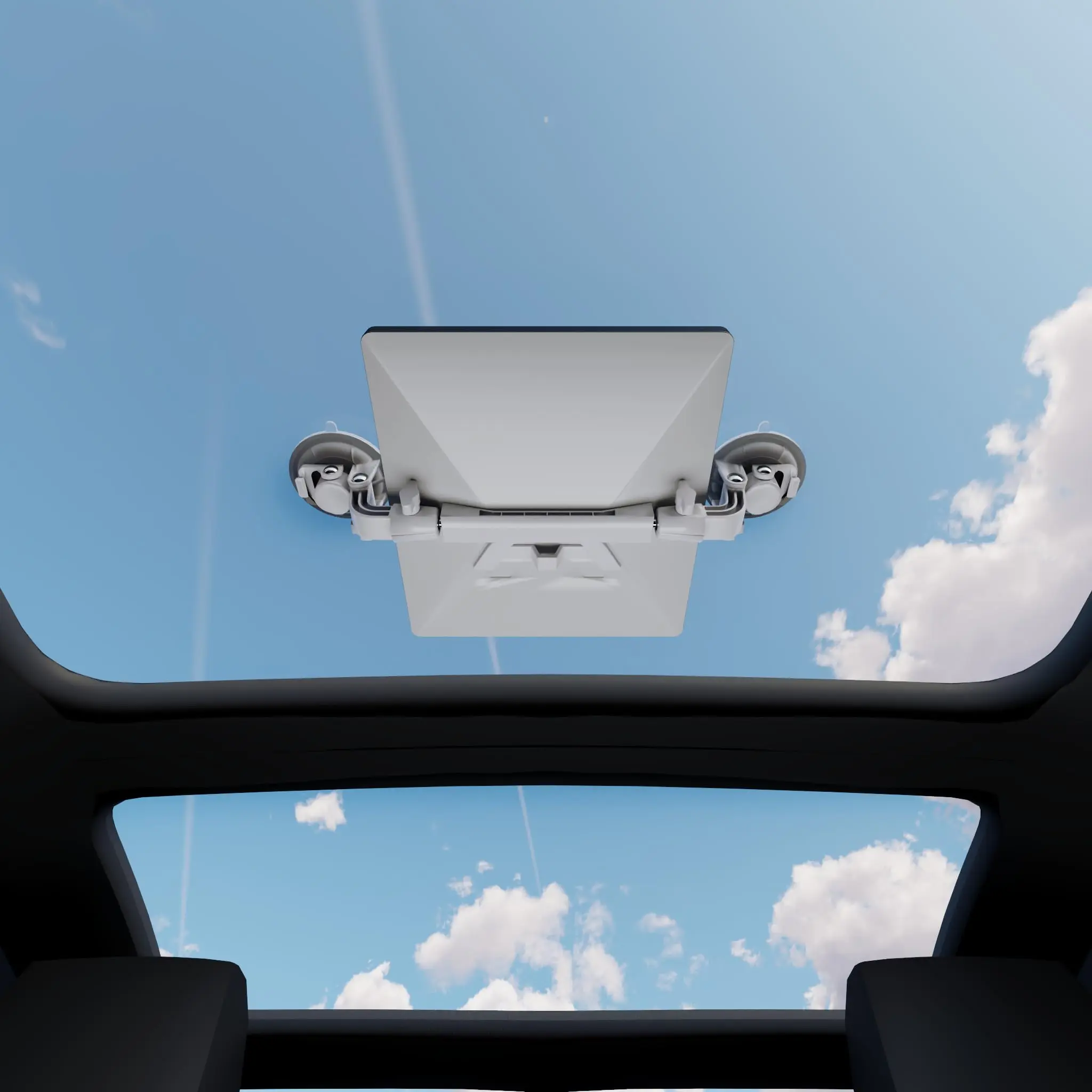 

Compact Satellite Dish Mount With Dual 3.54-Inch Suction Cups, 360° Rotating, For Car Roof, RV, Boat And Glass Surfaces