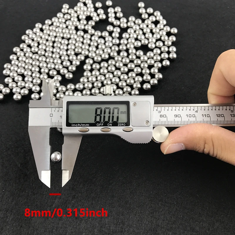 Steel ball 8mm 500/1000 pcsHigh-carbon Steel Balls Solid Smooth Bearing Steel Ball Spherical Bead Balls