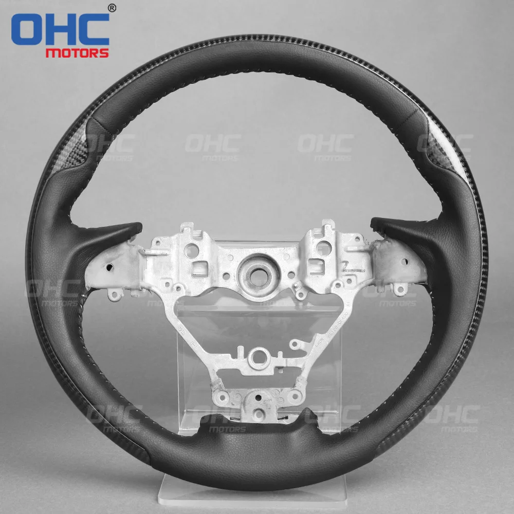 

Подходит для LEXUS Lexus ES200 rx350, внешний углеродное волокно + внутренний плоский кожаный руль