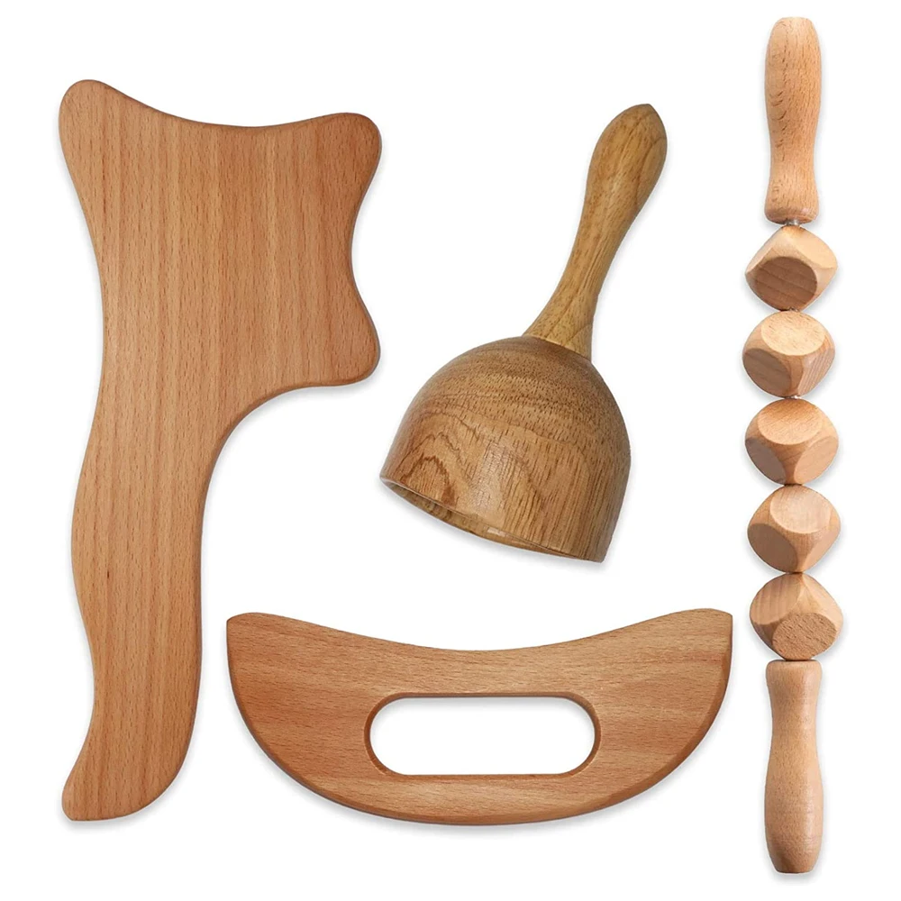 

Wood Therapy Massage Tools Maderoterapia Kit Anti-Cellulite Therapy Vacuum Lymphatic Drainage Massager Set Body Gua Sha Tools