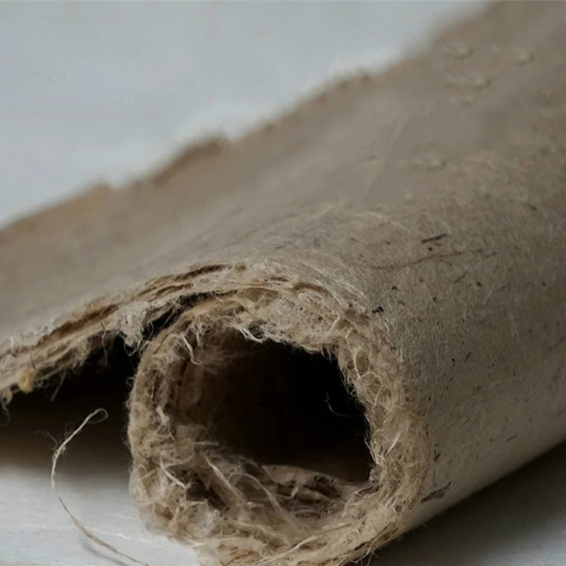 Yaozhai Cotton Paper Handmade Mulberry Paper Retro Raw Xuan Paper Half Ripe Painting Calligraphy Paper Yunlong Fiber Rice Papel