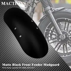 Motorcycle Matte Black Short Front Fender Mudguard Cover Steel Iron For Harley Sportster Forty Eight 48 XL1200X XL 1200 2010-20