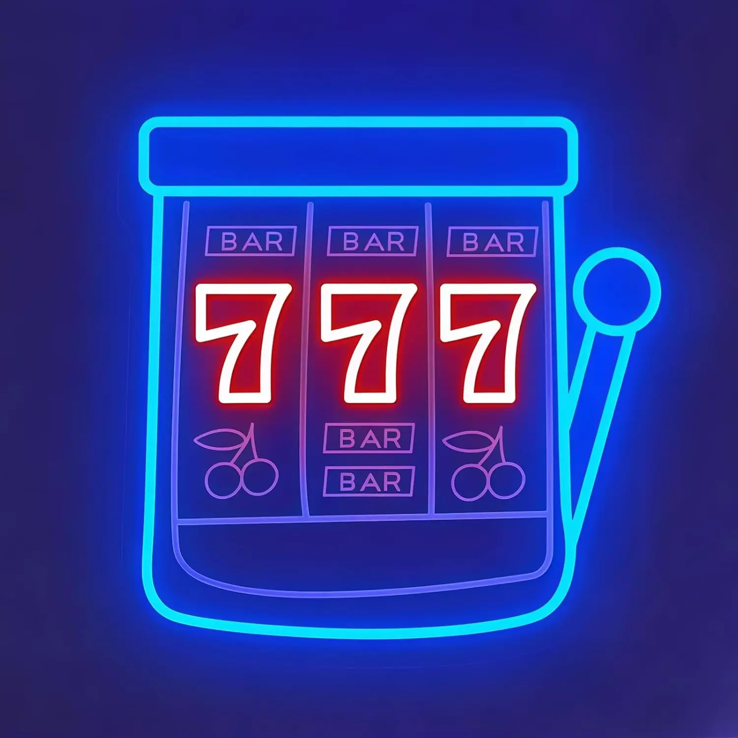 

Неоновая вывеска «Слот-машина 777» с регулируемой яркостью, светодиодный неоновый светильник, ретро-настенный светильник с питанием от USB для игровой комнаты, мужской комнаты, бара, паба, декора