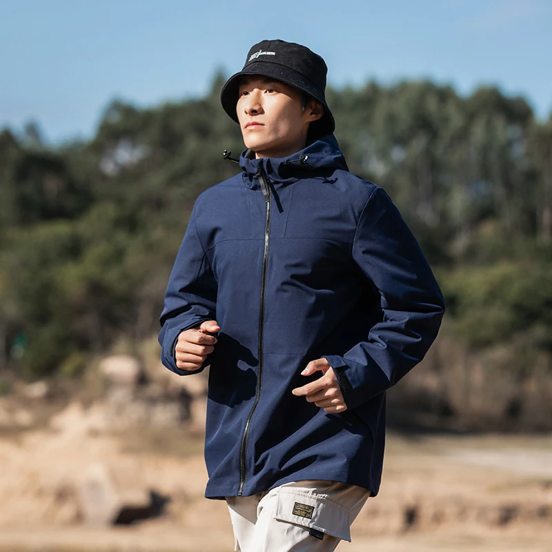 Waterproof Rain Jacket Unisex Outdoor Trekking Windbreaker Windproof Breathable Mountaineering Coat for Spring Fall S-4XL