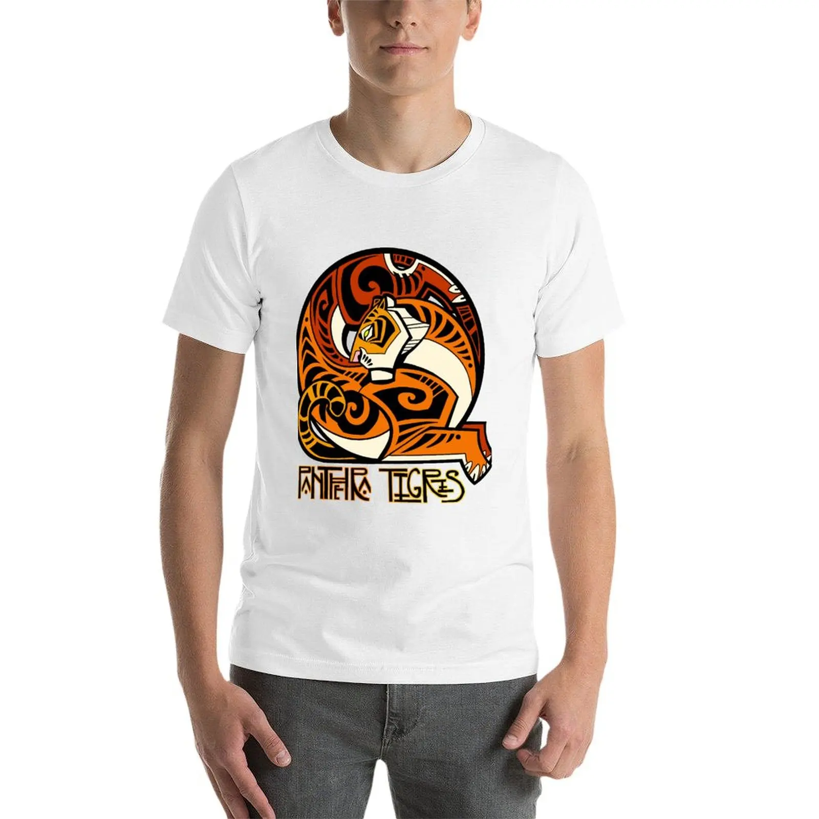 Orange Panthera Tigris Circle T-Shirt anime tshirt t shirts designer t shirt man luxury T-Shirt