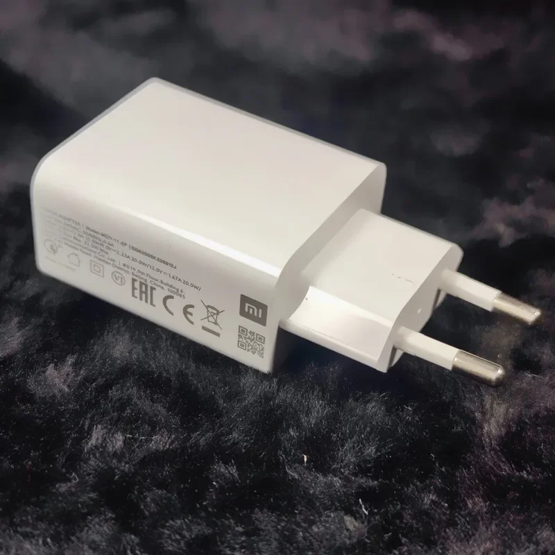 Original Xiaomi 22.5W Fast Charger EU Power Adapter 100cm Type C Cable For MI 10 lite Redmi 10 Note 7 8 9 9S MI 6 8 SE K20 pro - náhled 4