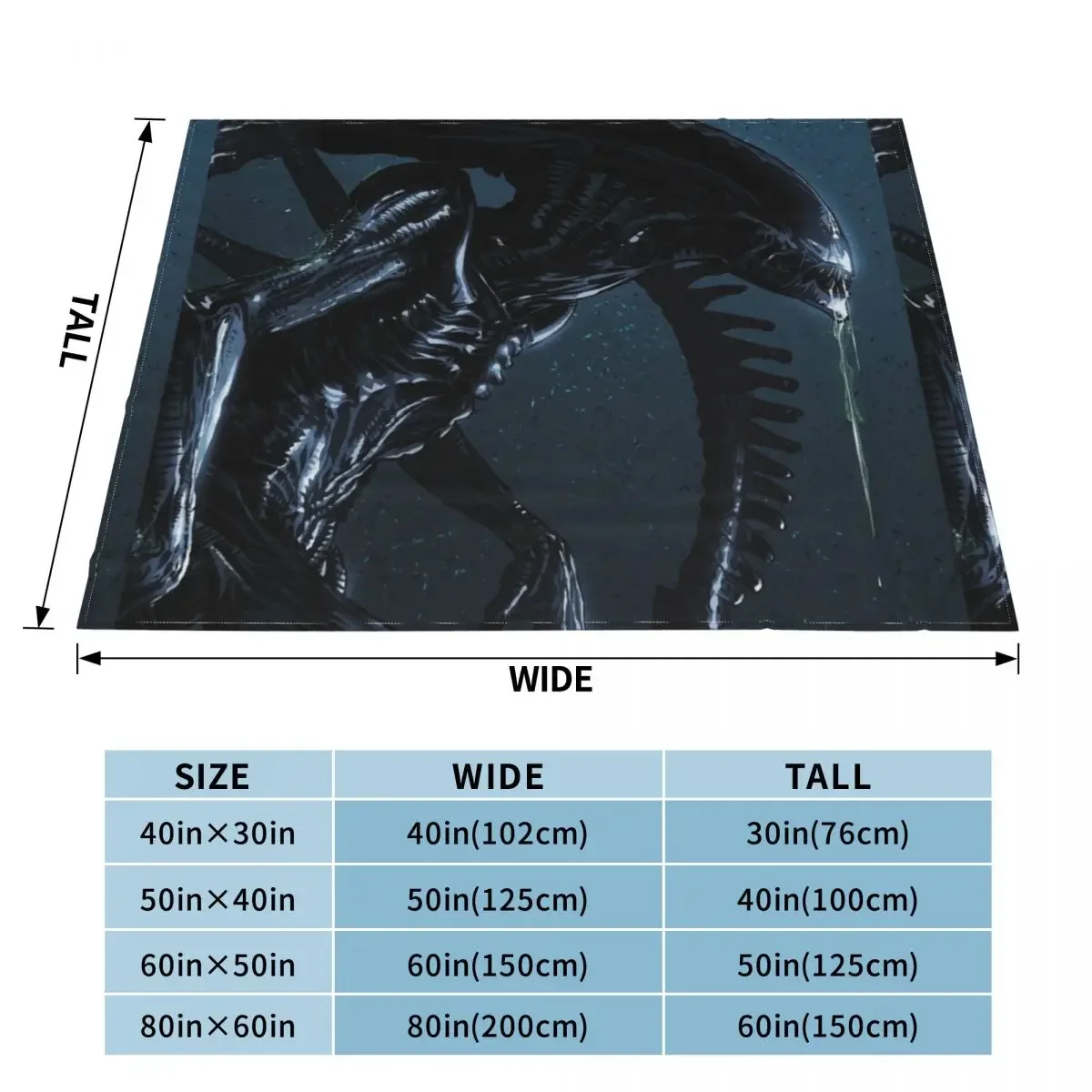 Xenomorph Alien Throw Blanket blankets ands Vintage Hairys Blankets For Sofas Blankets