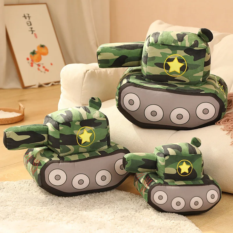 Cartoon Tank peluche peluche peluche cuscino per bambole bambini bambini ragazzi regali di compleanno decorazioni per la casa