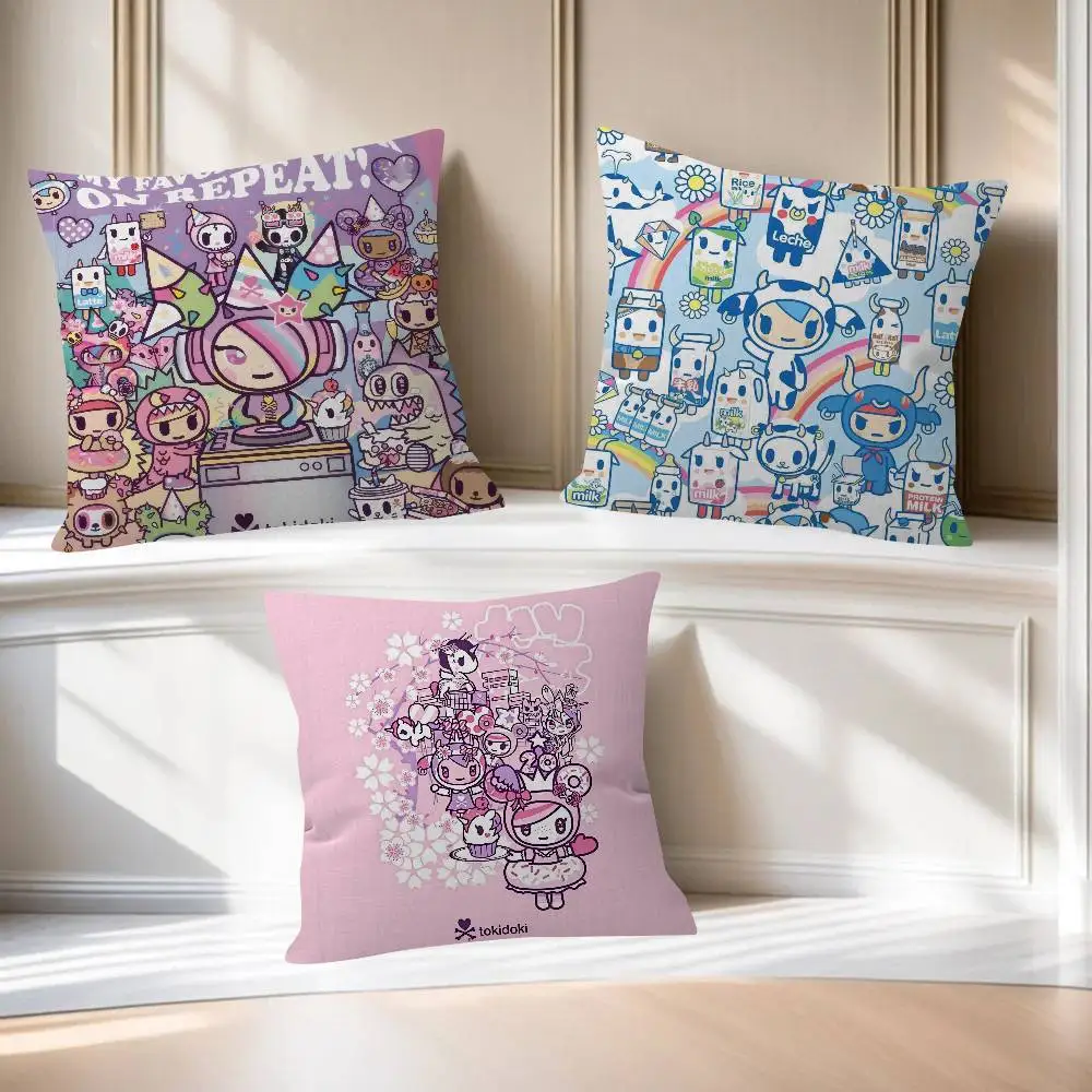 

Японская декоративная наволочка Tokidoki с мультяшным рисунком, 30x50 см, полиэстер, для диванных подушек, декоративные подушки, украшение для дома