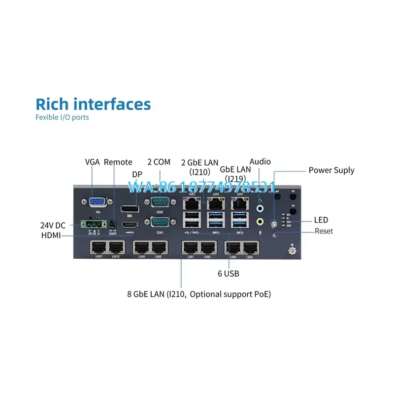 Wmwmnu H470 Q470 Industrial Grade 10th 11th Gen Core I3 I5 I7 CPU Embedded PC with 11 GbE LAN PoE Optional for Devices
