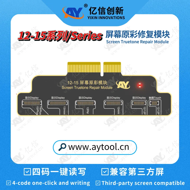 Ay a108 programador de reparo de tom verdadeiro para iphone 7-13 14 15 16 pro max tela dados leitura escrita cor original restaurar ferramentas de reparo