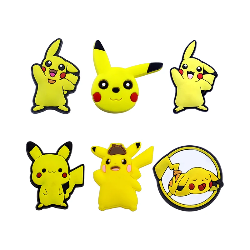 5-200PCS MINISO Pokemon รองเท้า Charms DIY PVC รองเท้ากระเป๋าอุปกรณ์เสริมสําหรับ Pok é mon ผู้ที่ชื่นชอบจี้ตกแต่งเด็กของขวัญ
