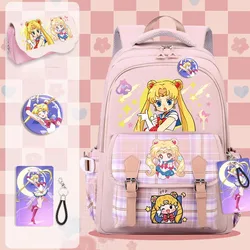Sailor Moon 2D animation peripheral cartoon cute girl heart lightweight large capacity backpack high-looking girlfriend gift