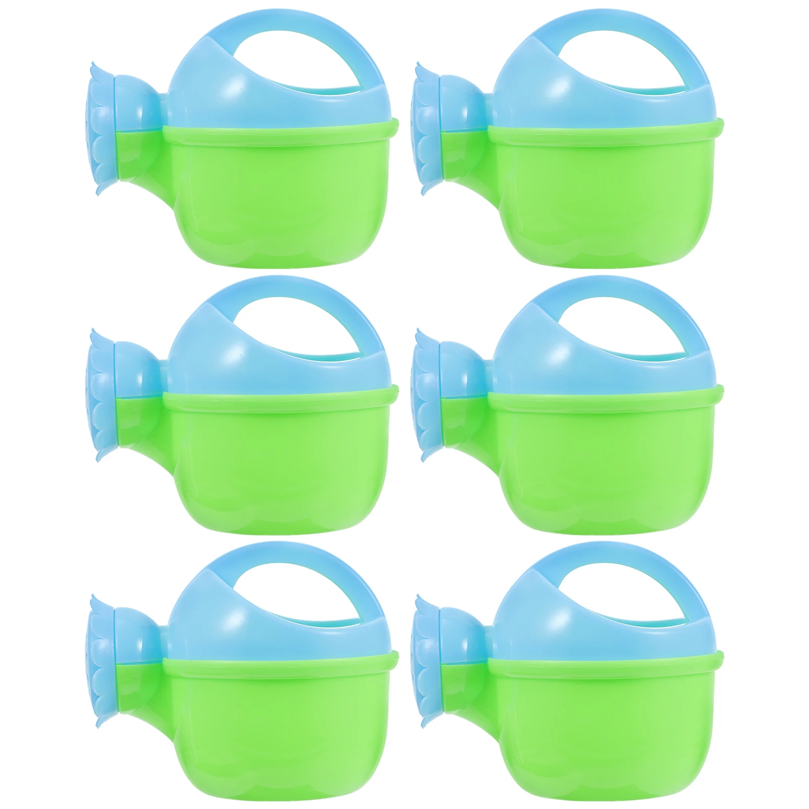 6Pcs Baby Bath Watering Can Bright Color Plastic Cartoon Shape Educational Flower Sprinkling Shower Playing Bath Time Fun