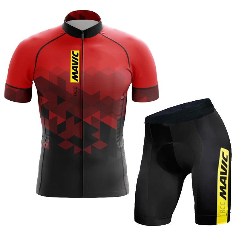 Rcc mavic pro team rad trikot set fahrrad kleidung sommer rennrad hemden anzug fahrrad lätzchen shorts mtb ropa ciclismo maillot