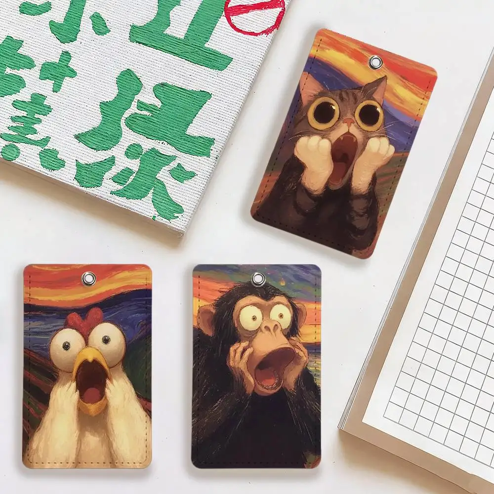 

The Scream of Funny Animals Strap For Card Gym Keychain Key Holder DIY Hanging Rope Keyring Accessories Gifts