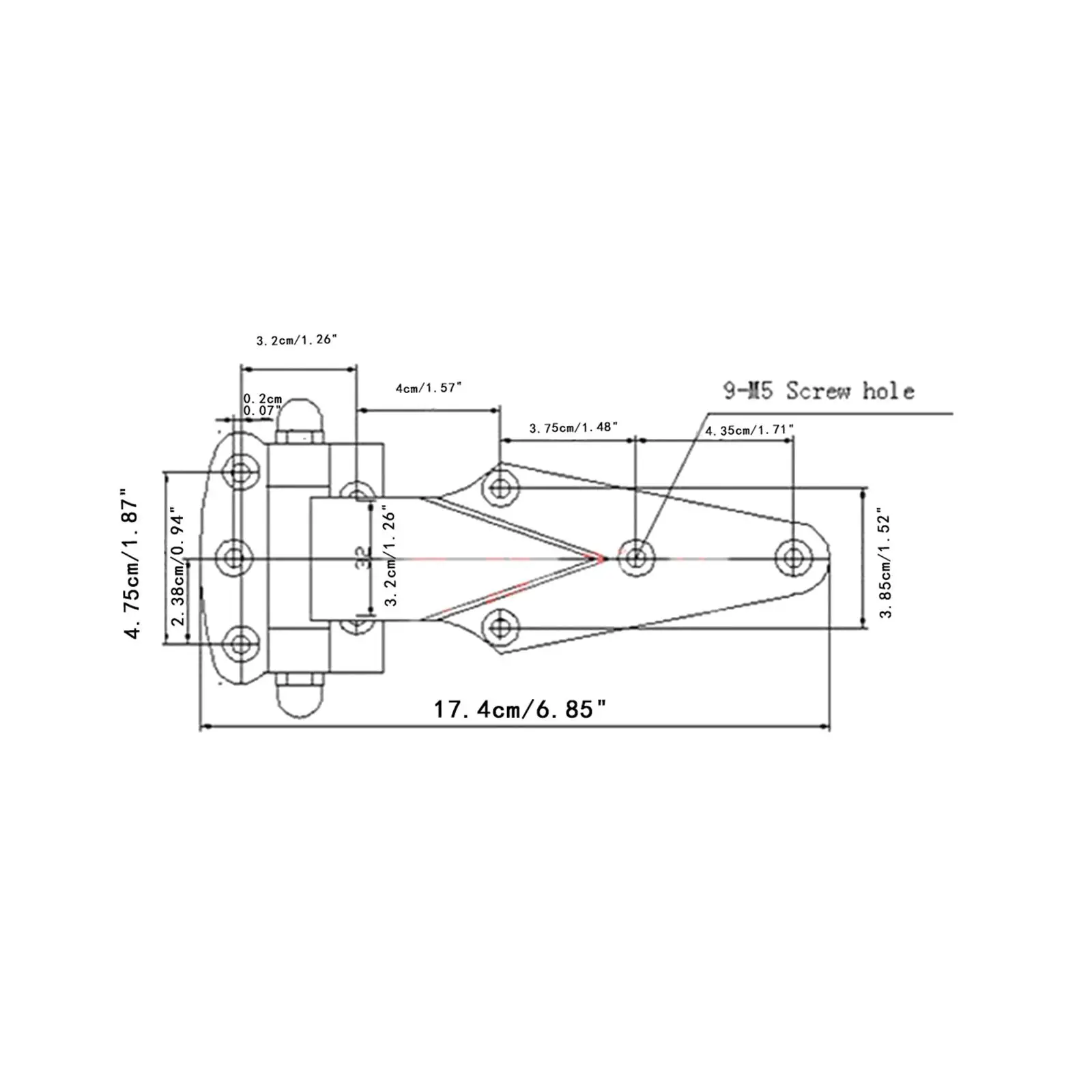 Refrigerator Door Hinge Industrial Barn Door Hinge for Chassis Cabinet